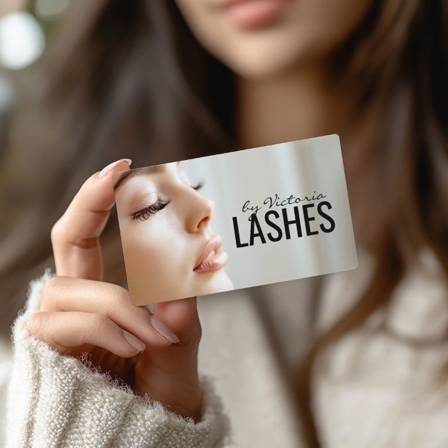 Tarjeta De Visita Foto de perfil de mujer de Lash Extensions Eyelash (Perfect for business)