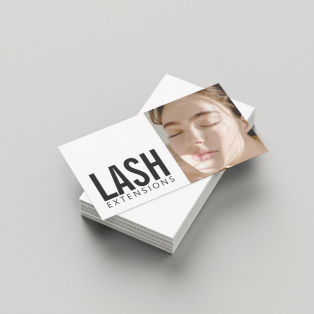 Tarjeta De Visita Foto de perfil de mujer de Lash Extensions Eyelash (Perfect for business)