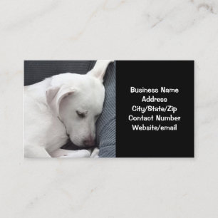 Tarjeta De Visita Foto de perro llorando negro y blanco