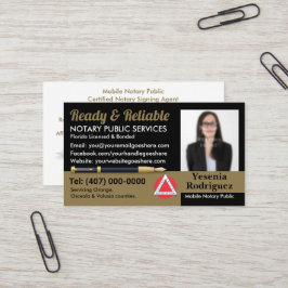 Tarjeta De Visita Foto de Personalizable público de notario móvil
