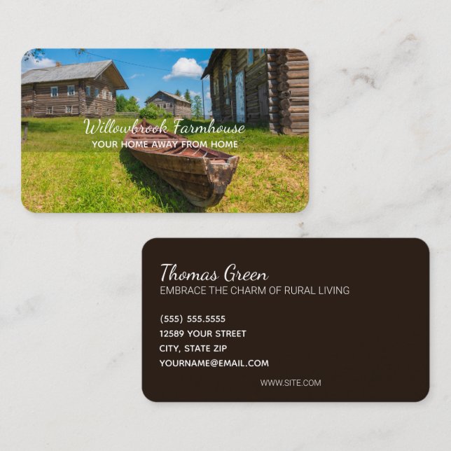 Tarjeta De Visita Foto de Personalizado de alquiler de vacaciones en (Anverso / Reverso)