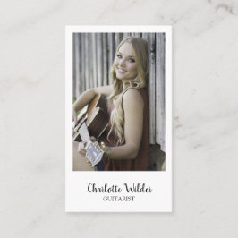 Tarjeta De Visita Foto de Personalizado de docente de músico guitari