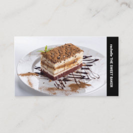 Tarjeta De Visita Foto de personalizado de texto lateral