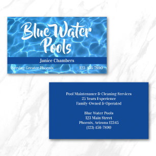 Tarjeta De Visita Foto de Piscina Azul Aqua
