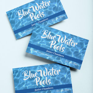 Tarjeta De Visita Foto de Piscina Azul Aqua