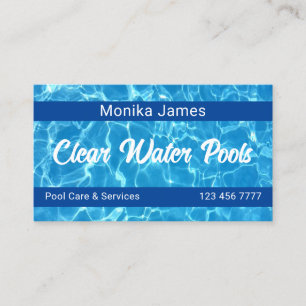 Tarjeta De Visita Foto de piscina azul moderna