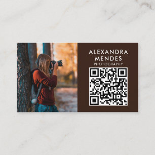 Tarjeta De Visita Foto de QR Code, fotógrafa fotográfica