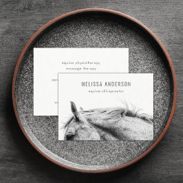 Tarjeta De Visita Foto de quiroterapeuta equina moderna