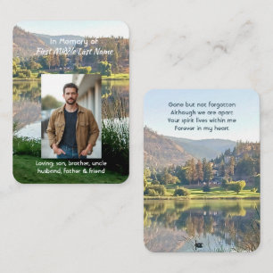 Tarjeta De Visita Foto de recuerdo oración campo de golf estanque la