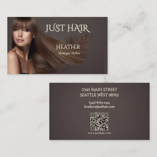 Tarjeta De Visita Foto de Salón de Belleza de Lujo Elegante
