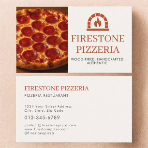 Tarjeta De Visita Foto de servicio de catering de restaurante de piz