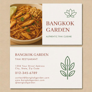 Tarjeta De Visita Foto de servicio de catering de restaurante tailan