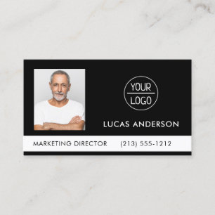 Tarjeta De Visita Foto de su empresa o logotipo de evento Negocio 