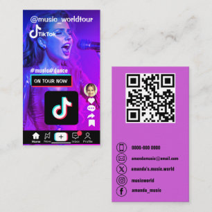 Tarjeta De Visita foto de tiktok iconos de medios sociales y código 