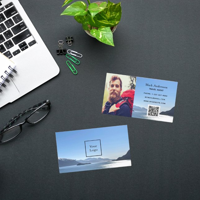 Tarjeta De Visita Foto de turismo de vacaciones de agentes de viajes (Subido por el creador)