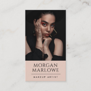 Tarjeta De Visita Foto de un artista moderno de maquillaje Minimalis