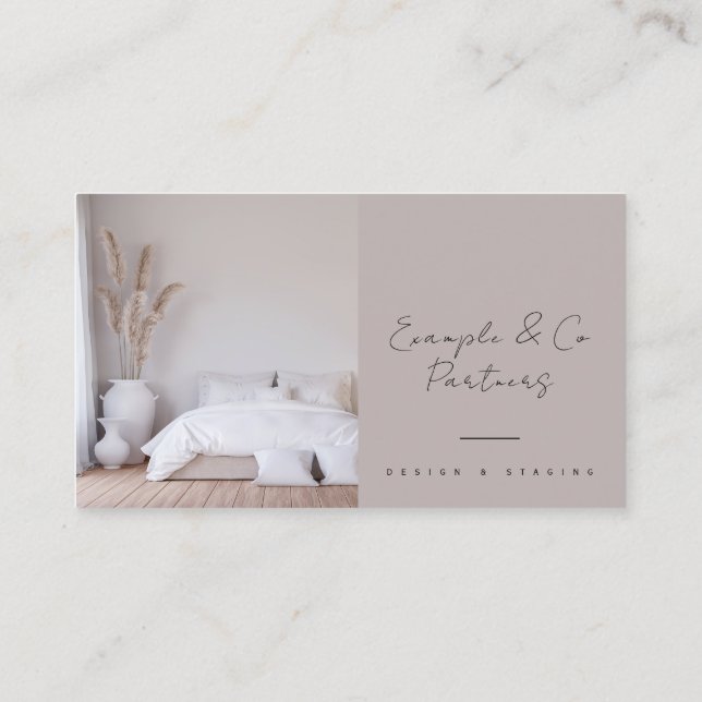 Tarjeta De Visita Foto de un personalizado de diseño interior modern (Reverso)