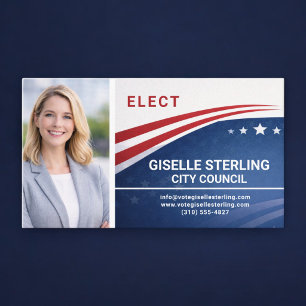 Tarjeta De Visita Foto de votante para elección del Consejo Municipa