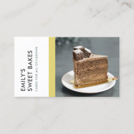 TARJETA DE VISITA FOTO DEL CHEF DE LA BAQUERÍA AMARILLA BRILLANTE MO