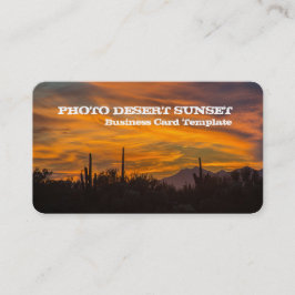 Tarjeta De Visita Foto del desierto de Sunset