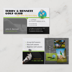 Tarjeta De Visita Foto del jugador del entrenador de golf Deporte