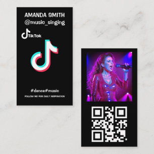Tarjeta De Visita Foto del logotipo de tiktok personalizado y código