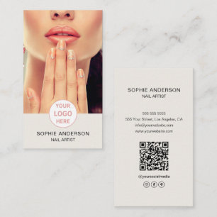 Tarjeta De Visita Foto del logotipo del Personalizado del artista de