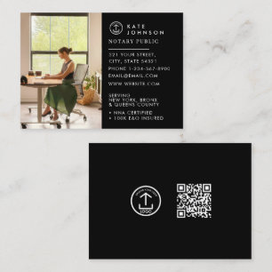 Tarjeta De Visita Foto del logotipo del Personalizado del notario mi
