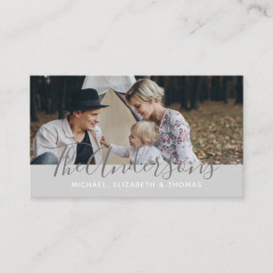 Tarjeta De Visita Foto del Personalizado con apellido
