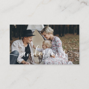 Tarjeta De Visita Foto del personalizado con apellido y año establec