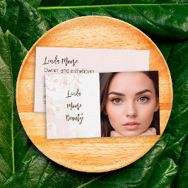 Tarjeta De Visita Foto del Personalizado de Belleza Boho Estético
