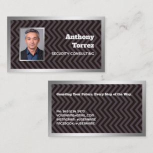 Tarjeta De Visita Foto del Personalizado de consultoría de seguridad