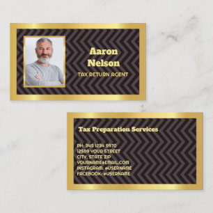 Tarjeta De Visita Foto del Personalizado del preparador de impuestos