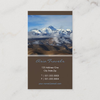 Tarjeta De Visita Foto del viaje de Tíbet Qomolangma Mt Everest