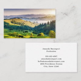 Tarjeta De Visita Foto escénica de la naturaleza de colinas rodantes