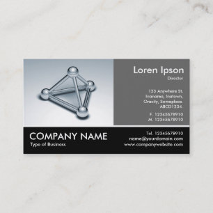 Tarjeta De Visita Foto Fotográfica - Gris 60pc - Esferas conectadas