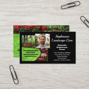Tarjeta De Visita Foto: Green Landscape Lawrence Care Business