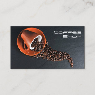 Tarjeta De Visita Foto gris moderna fresca de la taza de café -