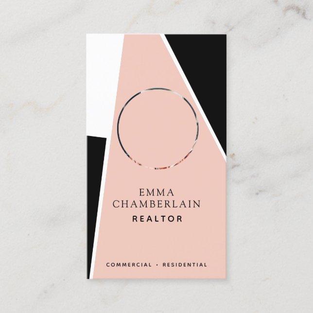 Tarjeta De Visita Foto inmobiliaria moderna de Realtor (Anverso)