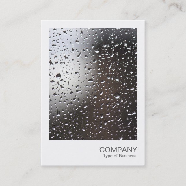 Tarjeta De Visita Foto instantánea - Lluvia en una ventana (Anverso)