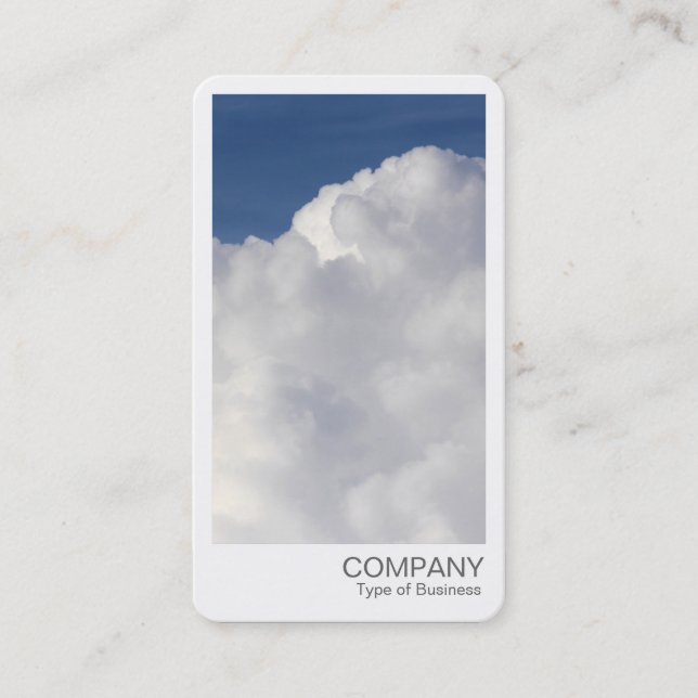 Tarjeta De Visita Foto Instantánea - Nube Cúmulo (Anverso)
