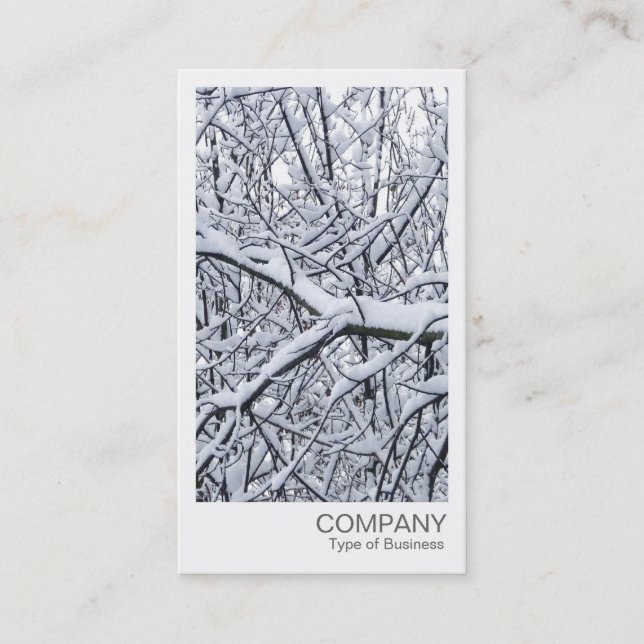 Tarjeta De Visita Foto Instantánea - Ramas Nevadas (Anverso)