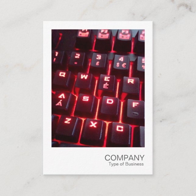 Tarjeta De Visita Foto instantánea: teclado brillante (Anverso)