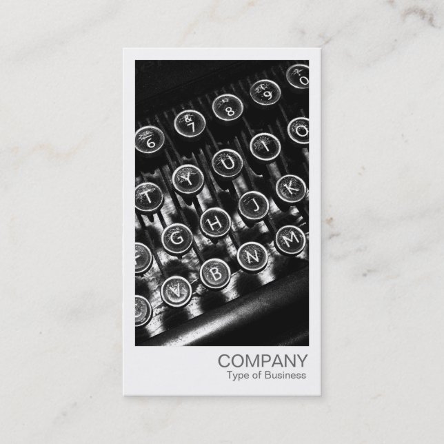 Tarjeta De Visita Foto instantánea - Teclas de máquina de escribir a (Anverso)