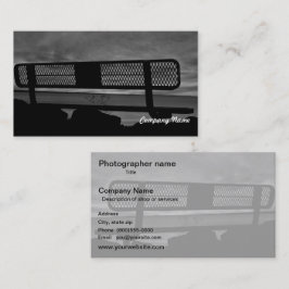 Tarjeta De Visita Foto inversa total B&W 