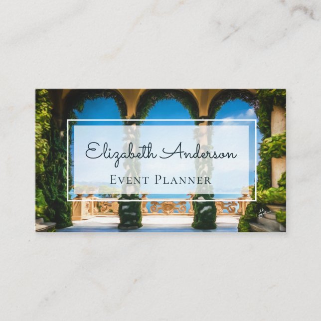 Tarjeta De Visita Foto italiana profesional moderna de la (Anverso)