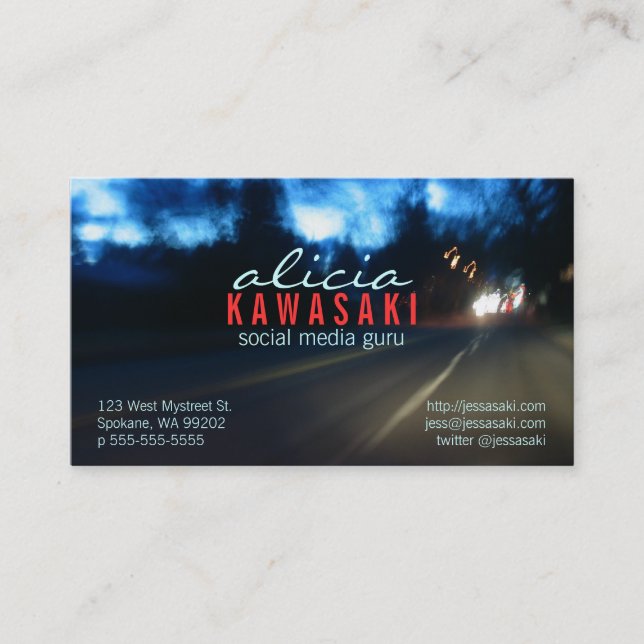 Tarjeta De Visita Foto Kazoom (Anverso)