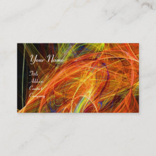 Tarjeta De Visita FOTO LOCO vibrante naranja amarillo negro suave