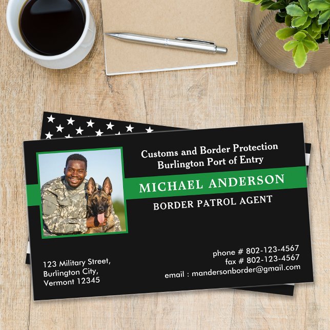 Tarjeta De Visita Foto militar federal del agente de la patrulla fro (Subido por el creador)
