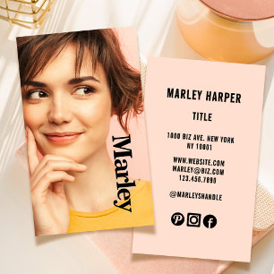 Tarjeta De Visita Foto minimalista foto completa foto Moda simple di